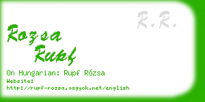 rozsa rupf business card